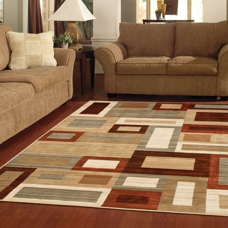 Better Homes and Gardens Franklin Squares Woven Olefin Area Rug