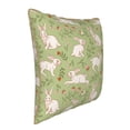 thumbnail image 2 of Susaid Cute Rabbit And Flower Print Velvet Throw Pillow Covers Home Art Deco Pillowcase Square Pillow Case Cushion Cover for Bed Sofa Living Room Car Indoor and Outdoor-18"x18", 2 of 8