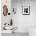 thumbnail image 7 of 8 Inch LED Lighted Wall Mounted Makeup Mirror with Magnification,Double Sided Swivel Vanity Mirror for Bathroom,360 Degree Rotation,Flexible Gooseneck,and Locking Suction (Matte Blac ( Color : Matte B, 7 of 7