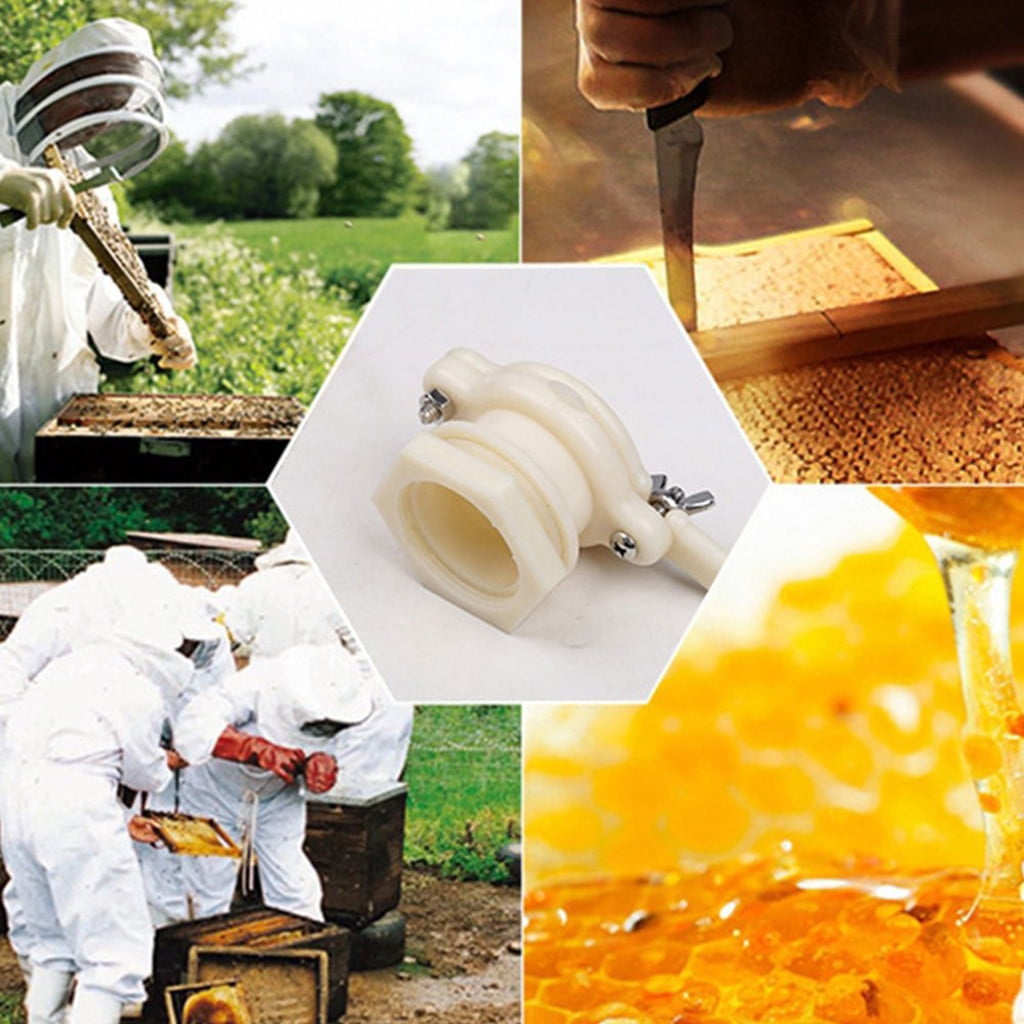 Plastic Bee Honey Tap Gate Valve Beekeeping Extractor Bottling Tool White Color 