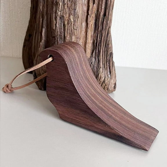 NUOLUX Rustic Wooden Doorstop Door Wedge Stopper Home Decorative Bird Door Stopper