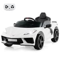 thumbnail image 1 of Costway 12V Electric Kids Ride On Car with Remote Control Wireless Connection Lights White, 1 of 10
