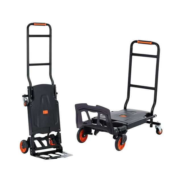Carretilla de mano plegable VEVOR de aluminio 2 en 1 con capacidad de 300 libras