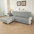 thumbnail image 4 of Sanmadrola Sectional Couch Covers Waterproof L Shape Sofa Cover Reversible Slipcover Chaise Lounge Cover Furniture Protector Cover for Pets Dog Cat Kids, Light Gray, Large, 4 of 10