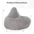 thumbnail image 4 of Giantex Bean Bag Chair, Accent Lazy Sofa, Comfy Floor Lounger for Living Room, Light Gray, 4 of 9