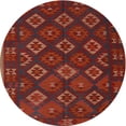 thumbnail image 1 of Ahgly Company Indoor Round Traditional Brown Red Southwestern Area Rugs, 4' Round, 1 of 6