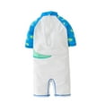thumbnail image 2 of stylesilove Toddler Kid Boys Dino Print One-Piece Short Sleeve Zipper Rash Guard & Hat 2pcs Swimsuit Pool Beach Bathing Suit (6T) White, 2 of 8
