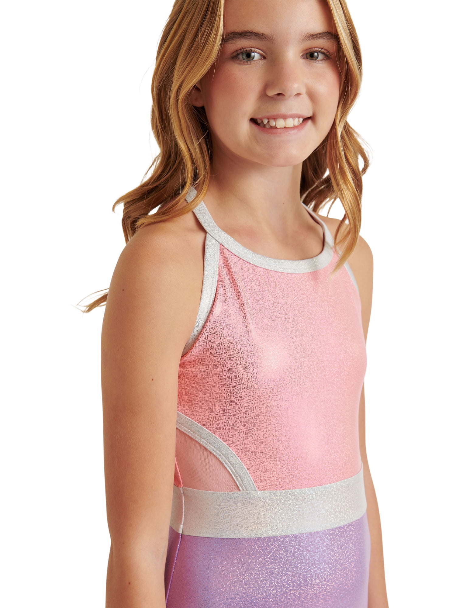 Justice Girls' Colorblock Biketard, Sizes XS-XL