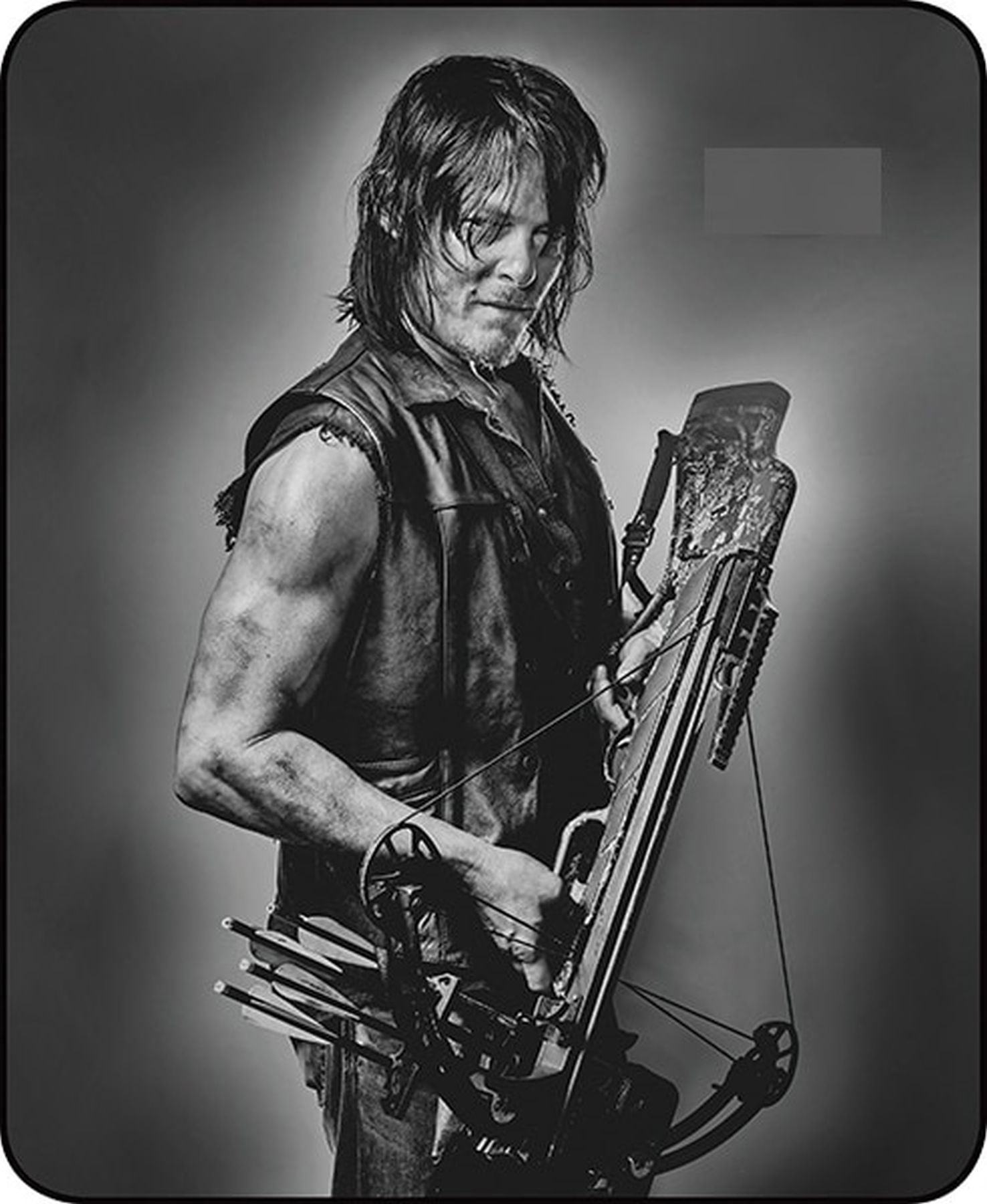 Daryl Dixon Walking Dead Queen Size Faux Fur Blanket (79" x 96