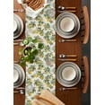 thumbnail image 5 of Table Runner Dresser Scarves 90 Inch Long,Summer Lemon Leaves Sketch Linen Dining Table Runners Farm Yellow Fruit on Beige Tabletop Scarf for Wedding Holiday Party Kitchen, 5 of 7