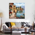thumbnail image 1 of Paint By Numbers DIY Acrylic Painting Kit for Kids & Adults 40X45cm Silent Harbor Pattern with 3 Brushes, 1 of 5