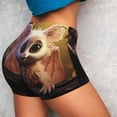 thumbnail image 4 of Balery Adorable Fluffy Bat Pantalones cortos de entrenamiento estampados para mujer, sin costuras, ajustados, para gimnasio, yoga, correr, deportes, ejercicio activo, fitness.-Large, 4 of 8
