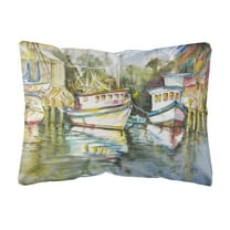 Carolines Treasures JMK1047PW1216 Fish Market Canvas Fabric Decorative Pillow 12H x16W multicolor