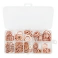 thumbnail image 4 of 200pcs Red Copper Gasket O Ring Gasket Sealing Ring Washer Flat Sealing Ring, 4 of 5