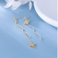 thumbnail image 6 of Solid 925 Sterling Silver Snowflake Earrings Dangle for Women Teens Snowflake Dangle Earrings Chain, 6 of 14