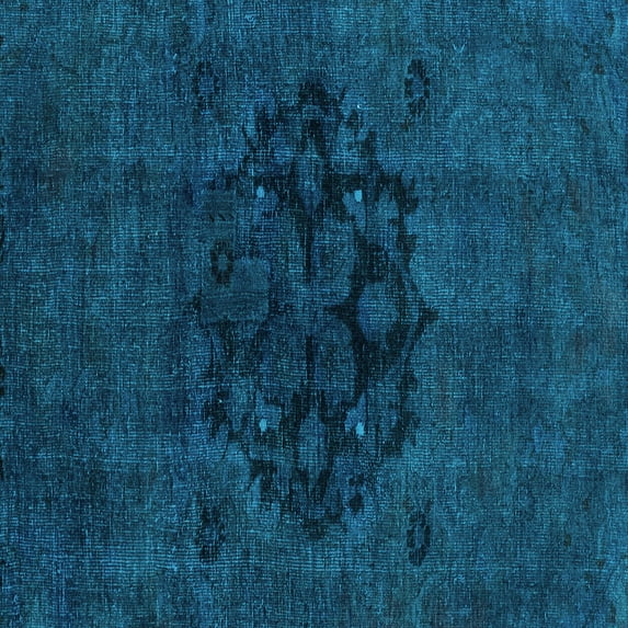 Ahgly Company Indoor Square Abstract Light Blue Modern Area Rugs, 4' Square