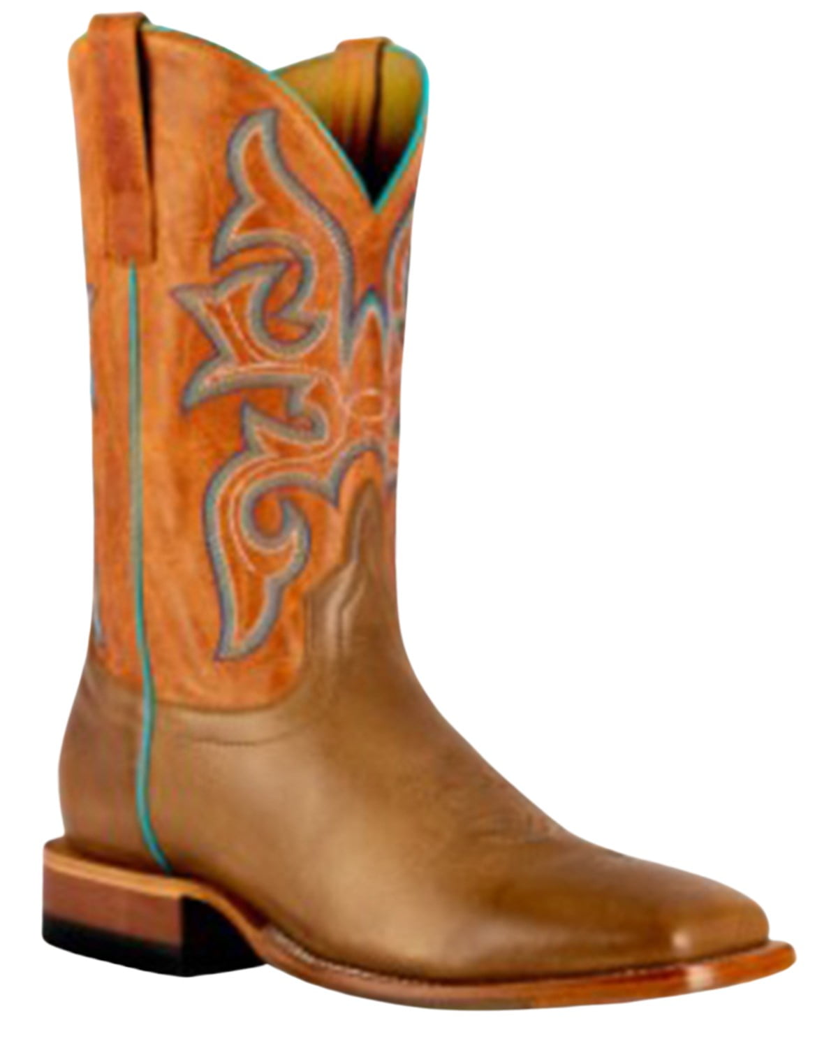 Horse Power Boots Men 8.5 EE Brown Sabotage Patch Square Toe Western Cowboy Horse Power Men main image 2