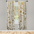thumbnail image 2 of Ambesonne Vintage Curtains, Nostalgic Wildfloral Witchy, Pair of 28"x63", Dark Khaki Pale Grey, 2 of 2