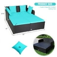thumbnail image 4 of Canddidliike Weather-Resistant Rattan and Steel Spacious Outdoor Daybed, Turquoise, 4 of 9