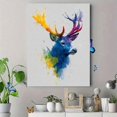 thumbnail image 4 of Colorful Stag Deer Canvas Wall Art, Modern Abstract Animal Print, Home Living Room Wall Decor, 4 of 8
