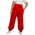 thumbnail image 5 of cfhntfmh Jogger Sweatpants for Women Plus Size Baggy Sweatpants with Pockets Lightweight Cinch Bottom Workout Trouser（Red,4X-Large), 5 of 6