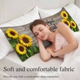 thumbnail image 6 of Sunflower Wooden Long Body Pillow Cover 20x60 Inch, Farmhouse Vintage Botanical Floral Decorative Pillowcase with Zipper, Microfiber Pillow Protector, Soft Breathable Long Pillowcases for Women, 6 of 9
