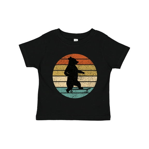 Inktastic Skateboard Bear Retro Sunset Boys or Girls Toddler T-Shirt