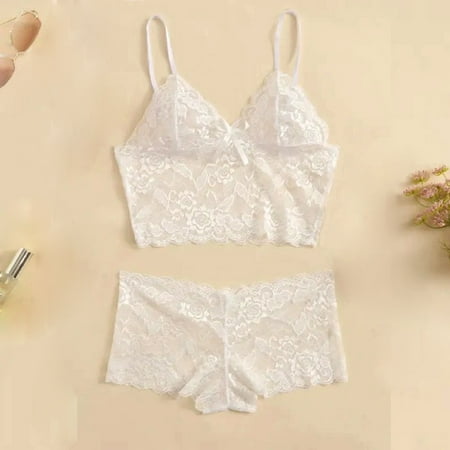 

Gyouwnll Sleepwear For Womens Pajamas For Women Bras For Women Nightgowns For Women Women Lace Bra Briefs Lingerie Underwear Pajamas Camisole Sleepwear Set