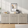 thumbnail image 4 of Aufeile Sideboard Buffet Cabinet with Drawer, Small Buffet Table with Adjustable Shelf, Modern Home Accent Furniture for Dining Living Room, Kitchen, Entryway, White Oak, 4 of 8