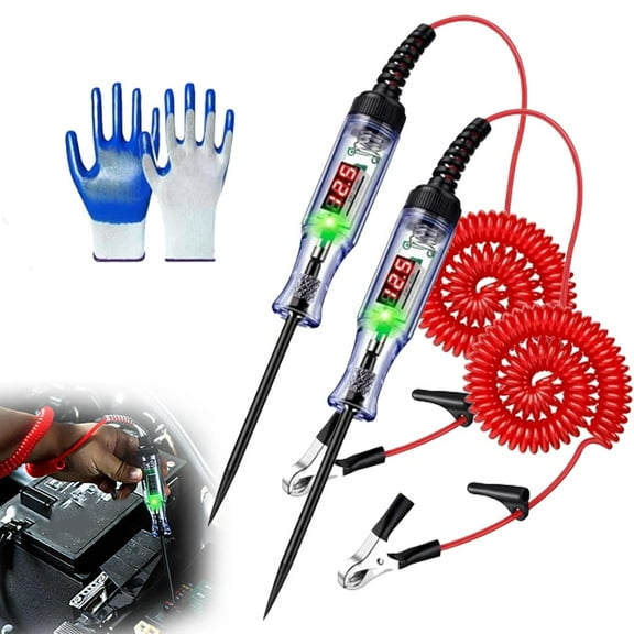 Heavy Duty 5-90v Digital LED Circuit Tester, Automotive Circuit Breaker Tester, Auto Bidirectional Light Diagnostic Tool, Automotive Test Lights for Vehicle Car Motorcycle Truck (2pcs)