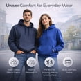 thumbnail image 7 of BILLIONHATS 24 Pack Wholesale Hoodie Sweatshirts, Men's Women's Unisex Hoodies Cotton Blend, Bulk Adults Sweatshirt, Homeless Donation (Marled Navy and Royal Blue, Small), 7 of 7