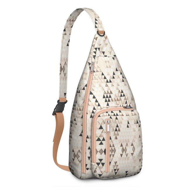 Ethnic Art Sling Backpack - Tribal Pattern Shoulder Bag, Fashionable Travel Pack for Commuting