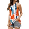 thumbnail image 4 of Sherrylily Summer Women Tank Top Loose High Neck Sleeveless Tops Flowy Cami Pleated Shirts, 4 of 5