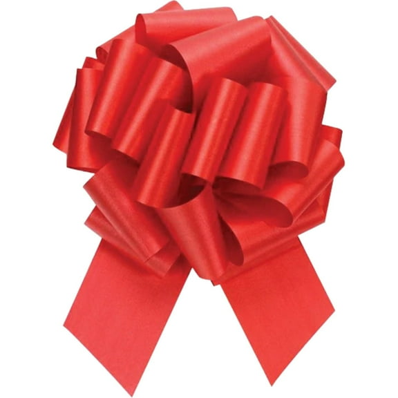 LoonBalloon #40 Perfect Gift Bow 8 inches, Hot Red (10-Pack)