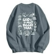 thumbnail image 4 of Arlun Christian Sweatshirts for Women Jesus God Faith Letter Printed Thin Sweatshirts Inspirational Religious Graphic Hoodless Loose Comfy Long Sleeve Crewneck Pullover Tops Dark Gray XL, 4 of 5