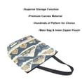 thumbnail image 3 of FORMRS Womens Canvas Tote Bag with Zipper Inner Pocket Shoulder Handbag, Winter Village, 3 of 7