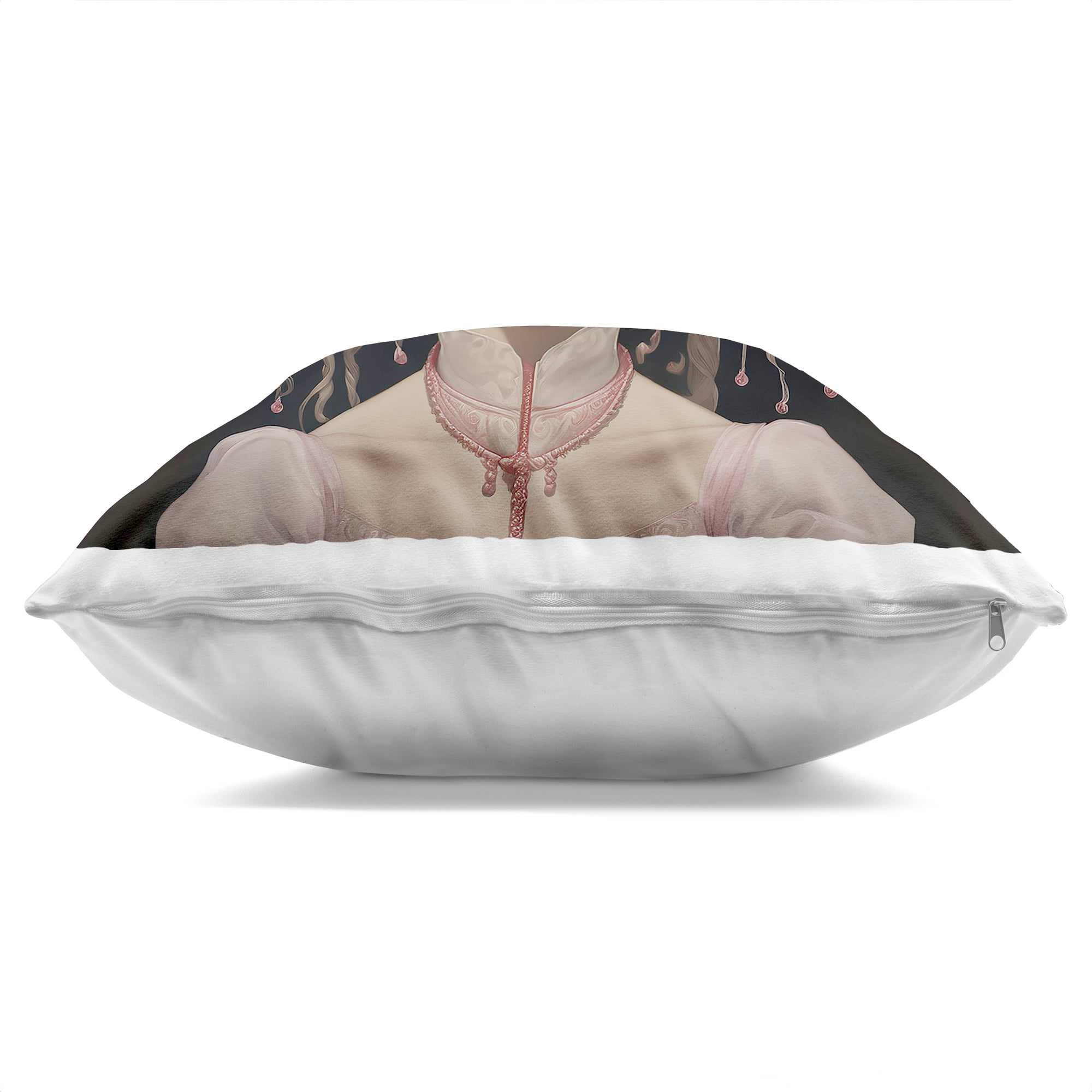 Stupell Industries Rococo Woman Opulent Ribbons Decorative Printed Throw Pillow, design by Grotto Studios