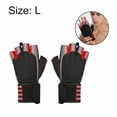 thumbnail image 2 of Weight Lifting Gloves For Gym And Exercise, Wrist Support Weightlifting Gloves Palm Protection - Red, 2 of 5