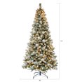thumbnail image 3 of Holiday Time 7.5' Pre-lit Flocked Glacier Spruce Christmas Tree, Green, 3 of 6