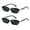 2 Pack Black+black, variant on FEISEDY Retro Rectangular Sunglasses for Women Men 90s Small Vintage Fashion Square Sunnies B0282