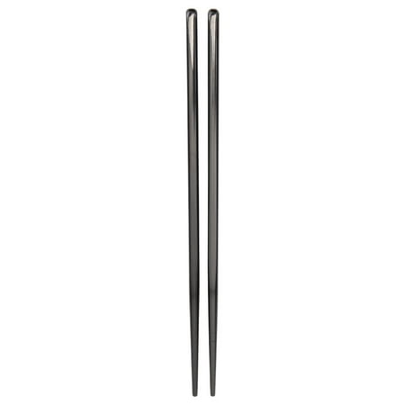 

Aktudy 1 Pair Stainless Steel Chopsticks Tableware Non-slip Food Sticks (Black)