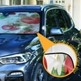 thumbnail image 3 of Yayeee Car Windshield Sun Shade Universal Fit Front Visor Protector, White Apple Pattern, 3 of 8
