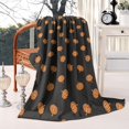 thumbnail image 4 of Black Fall Pumpkin Pattern Blanket,Comfortable Soft Flannel Throw Blanket,All Season,Warm Lightweight Blankets for Sofa Bed Couch Living Room Chair,50"x60", 4 of 4
