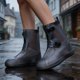 thumbnail image 4 of MTBLYS Cubrebotas impermeables antideslizantes para la lluvia, para hombres y mujeres, para caminar y andar al aire libre, reutilizables, gruesos y resistentes al desgaste, portátiles, 1 par., 4 of 8