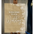 thumbnail image 2 of Darling Souvenir MADE WITH LOVE BurlapLargeWelcomeSign, Decorative PosterWelcomeTo Our Wedding Poster For Easel Wedding Collection- 18x12, 2 of 5