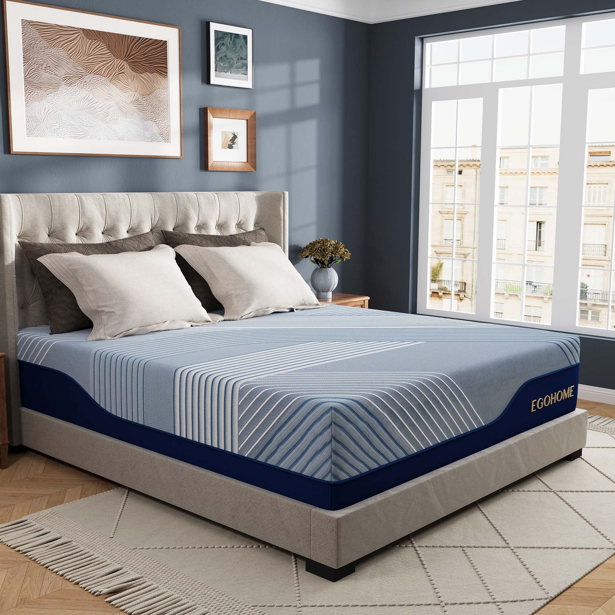 EGOHOME Elysian 14 inch Mattress, King Size Memory Foam Mattress