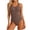 Green, variant on Women Ribbed Scalloped Trim One Piece Swimsuit Ruched Slimming Ruched Full Coverage Square Neck Bathing Suit