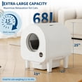 thumbnail image 4 of Towallmark Automatic Self-Cleaning Cat Litter Box, 68L Smart Robot with App Control - Dual Safety Protection & Odor Removal, Includes 1 Roll Trash Bags, 4 of 8