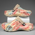 thumbnail image 3 of MGEZCOO Men's Patterned EVA Clogs – Adjustable Strap Water Sandals, Breathable Feather Print Slip-On Shoes for Summer, Beach & Casual Wear, 3 of 8