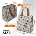 thumbnail image 3 of Pioneer Flower Floral Print Pattern Insulated Lunch Bag for Women & Adults,Large Portable Soft Cooler Lunch Bag,Thermal Food Storage Tote with Pearl Cotton,8.66L,8.75x5.75x9.5 Inch, 3 of 6